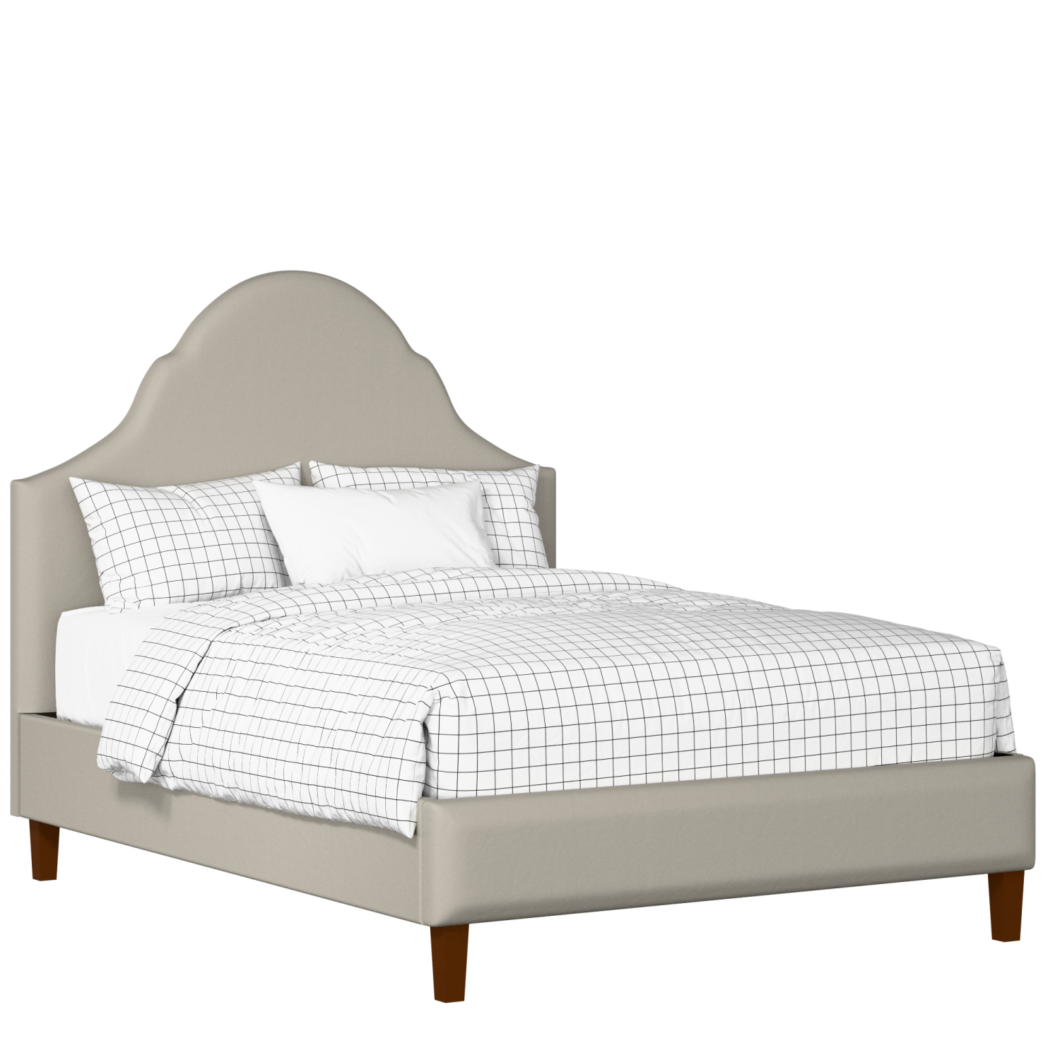 Irvine upholstered bed in Silver fabric with Juno mattress