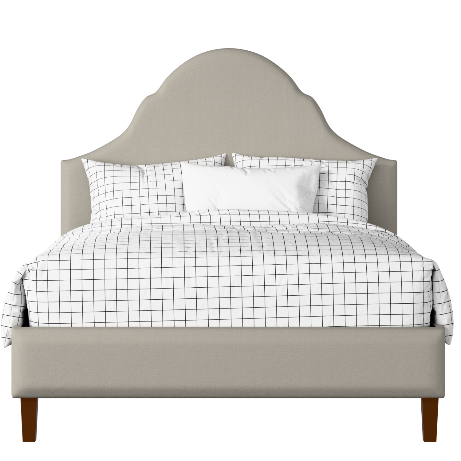Irvine upholstered bed in Silver fabric