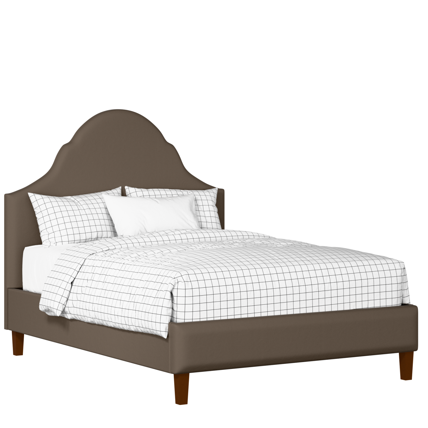 Irvine upholstered bed in storm grey fabric