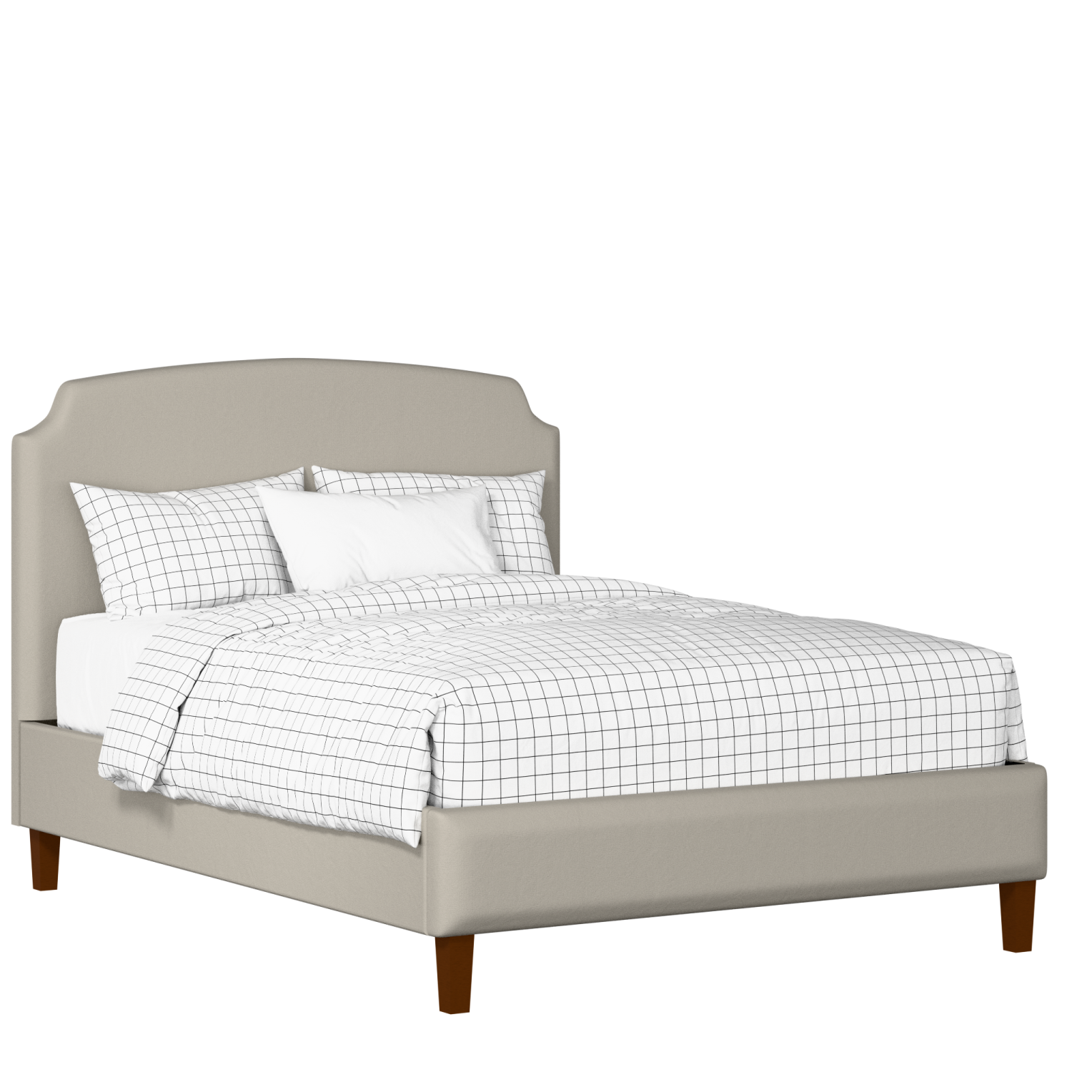 Poole Slim upholstered bed in Silver fabric with Juno mattress