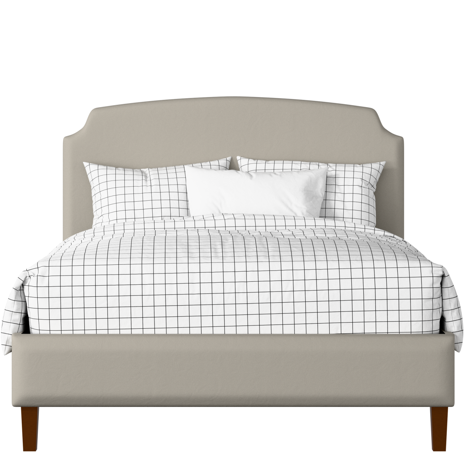 Poole Slim upholstered bed in Silver fabric