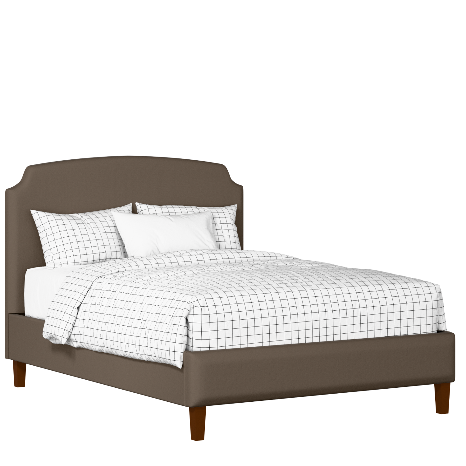 Poole Slim upholstered bed in storm grey fabric