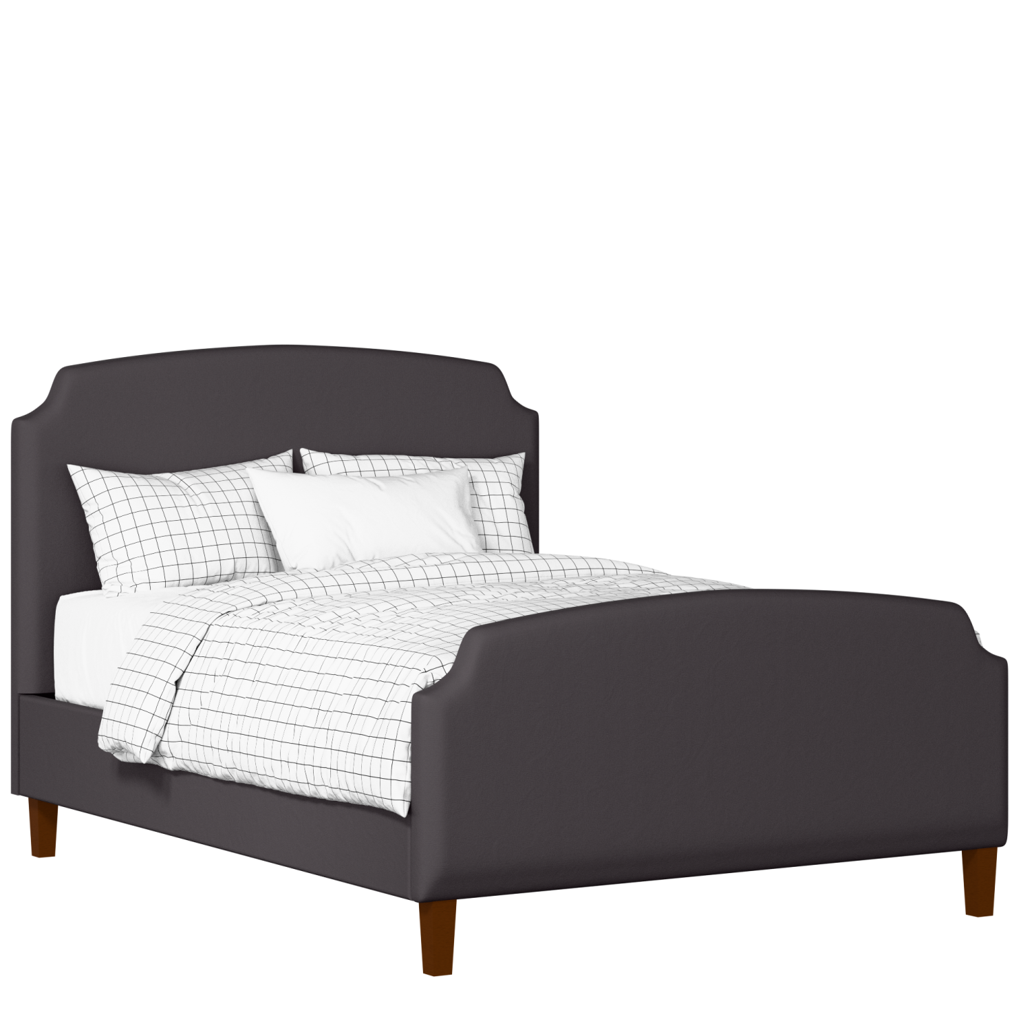 Poole upholstered bed in iron fabric