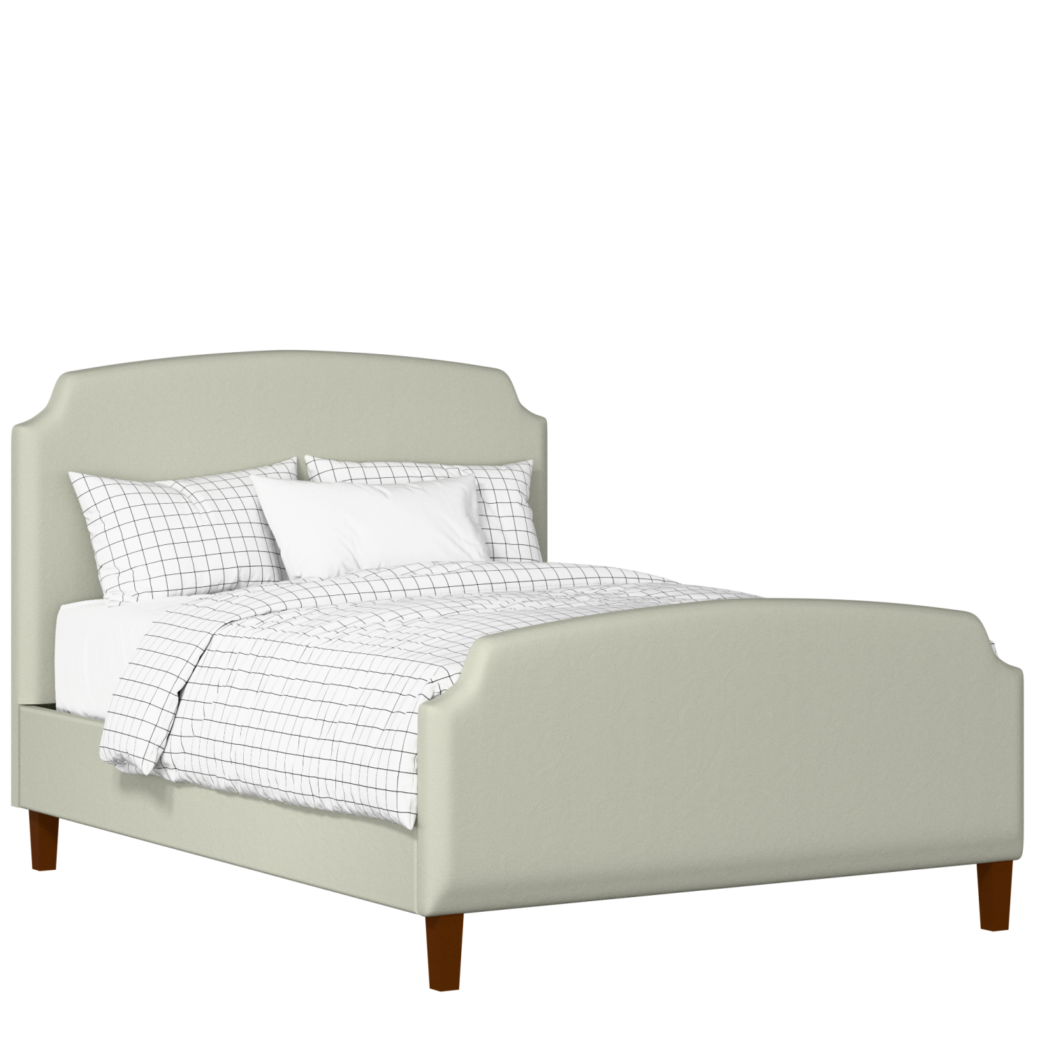 Poole upholstered bed in mineral fabric