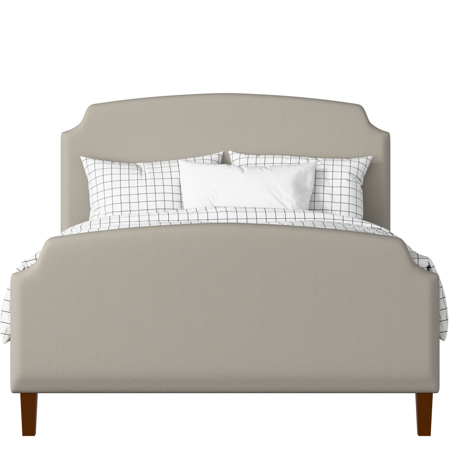 Poole upholstered bed in Silver fabric