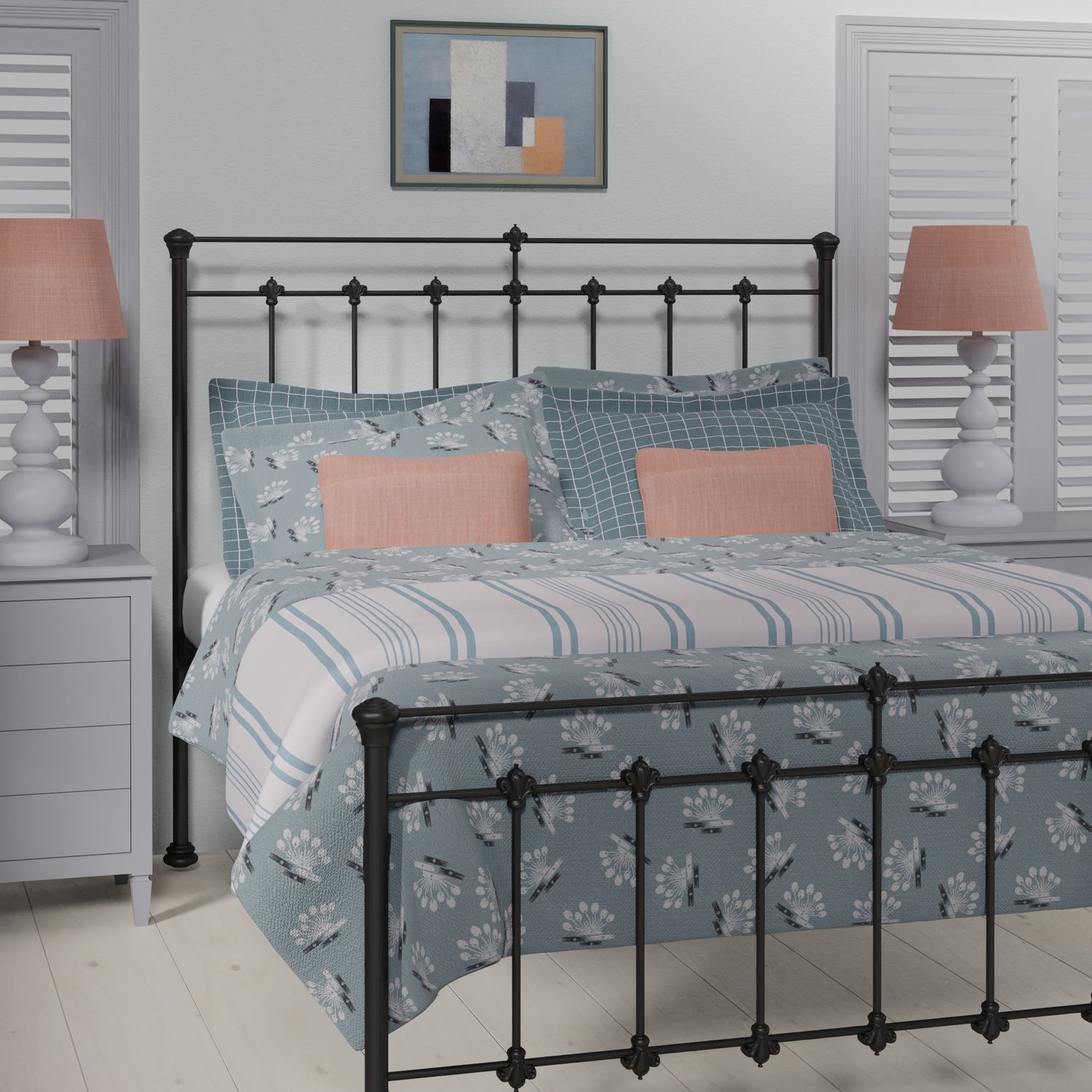 Edwardian iron bed - Image 5