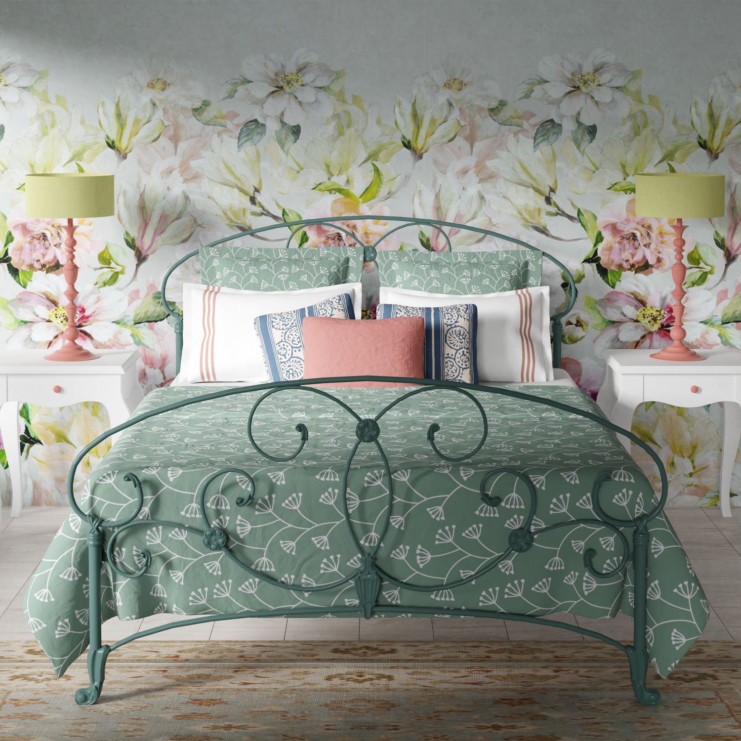 Arigna iron bed frame - Image red