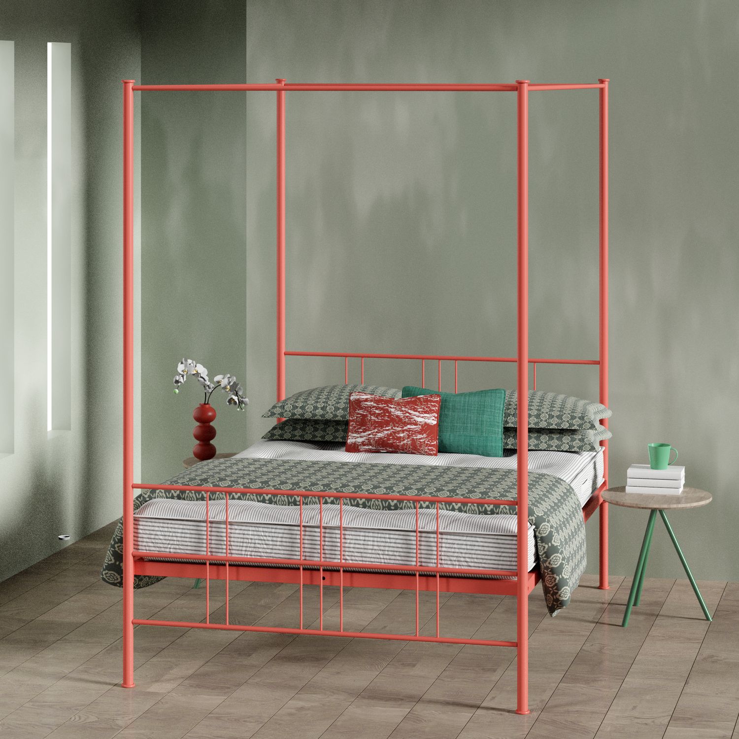 Mattress - Toulon bed frame in red
