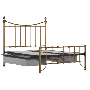 Arran Low Footend brass bed with drawers - Thumbnail