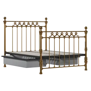 Braemore brass bed with drawers - Thumbnail