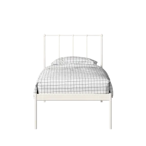 Alwyn iron/metal single bed in ivory - Thumbnail
