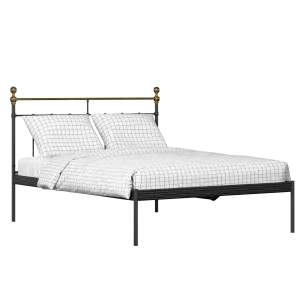 Iver iron/metal bed in black with Juno mattress - Thumbnail