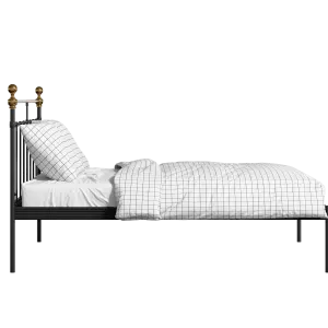 Iver iron/metal bed in black with Juno mattress - Thumbnail