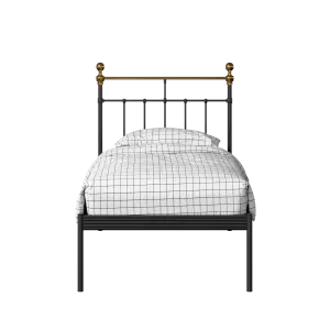 Iver iron/metal single bed in black - Thumbnail