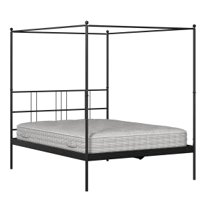 Perryn iron/metal bed in black with Juno mattress - Thumbnail