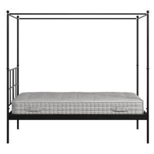 Perryn iron/metal bed in black with Juno mattress - Thumbnail