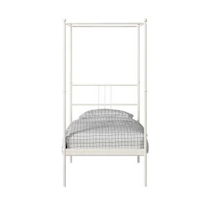 Perryn iron/metal single bed in ivory - Thumbnail