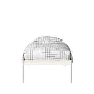 Pinner iron/metal single bed in ivory - Thumbnail