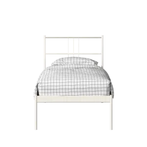 Sheen iron/metal single bed in ivory - Thumbnail