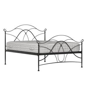 Ardo lit en métal noir avec matelas - Thumbnail