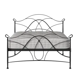 Ardo lit en métal noir avec matelas - Thumbnail