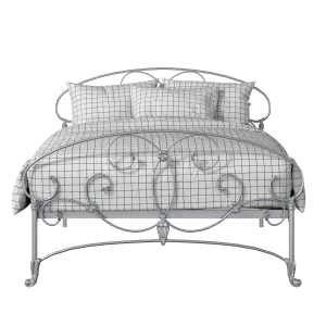 Arigna iron/metal bed in silver - Thumbnail