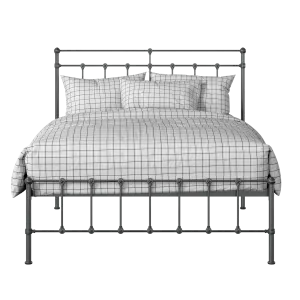 Ashley iron/metal bed in pewter - Thumbnail