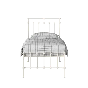 Ashley iron/metal single bed in ivory - Thumbnail