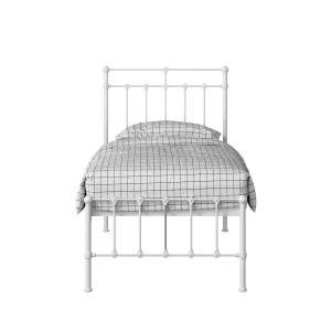 Ashley iron/metal single bed in white - Thumbnail