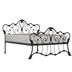 Athalone iron/metal bed in black with Juno mattress - Thumbnail
