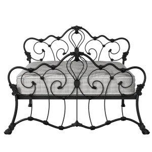Athalone iron/metal bed in black with Juno mattress - Thumbnail