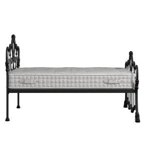 Athalone iron/metal bed in black with Juno mattress - Thumbnail