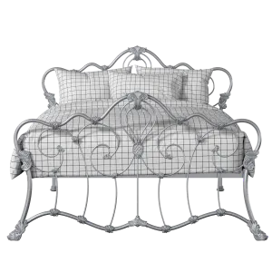 Athalone iron/metal bed in silver - Thumbnail