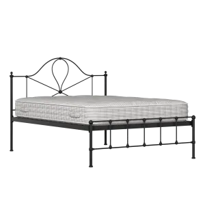 Athena iron/metal bed in black with Juno mattress - Thumbnail