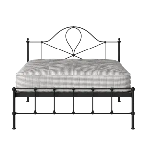 Athena iron/metal bed in black with Juno mattress - Thumbnail