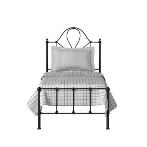 Athena iron/metal single bed in black - Thumbnail