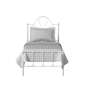 Athena iron/metal single bed in white - Thumbnail