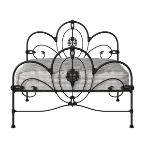 Ballina iron/metal bed in black with Juno mattress - Thumbnail