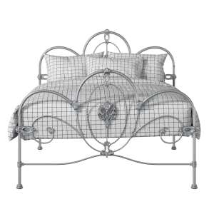 Ballina iron/metal bed in silver - Thumbnail