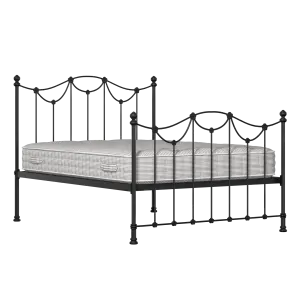 Carie ijzeren bed in zwart met matras - Thumbnail