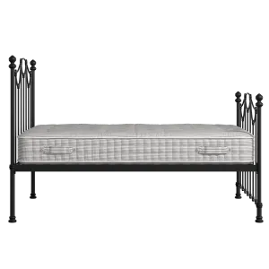 Carie ijzeren bed in zwart met matras - Thumbnail