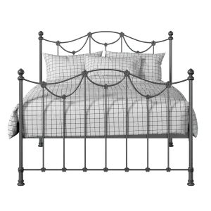 Carie iron/metal bed in pewter - Thumbnail