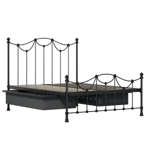 Carie Low Footend Metallbett in Schwarz mit Schubladen - Thumbnail