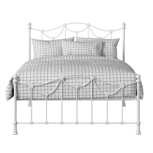 Carie Low Footend Metallbett in Weiß - Thumbnail