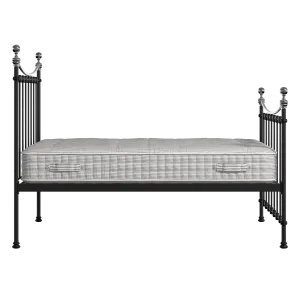Carrick Chromo iron/metal bed in black with Juno mattress - Thumbnail