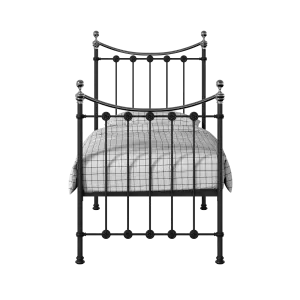 Carrick Chromo iron/metal single bed in black - Thumbnail