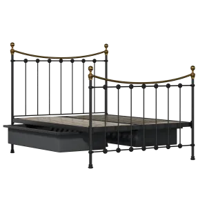 Carrick letto in metallo nero con cassetti - Thumbnail