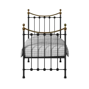 Carrick letto singolo in ferro nero - Thumbnail