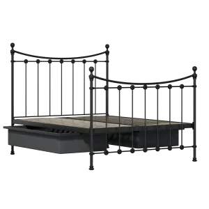 Carrick Solo iron/metal bed in black with drawers - Thumbnail