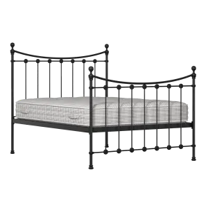 Carrick Solo iron/metal bed in black with Juno mattress - Thumbnail